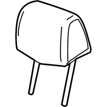 GM 20906350 Headrest, Black, Rear 20906350 GM Headrest, Black, Rear Illustration 1 of 1