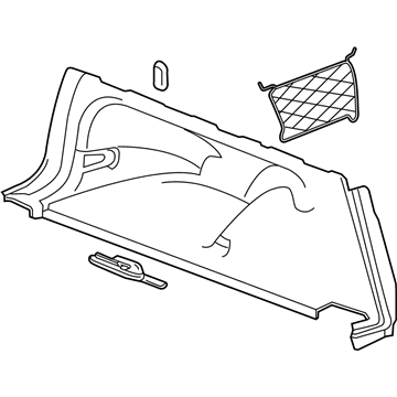 39139977 GM Side Trim Panel, Black, Rear Driver Side Illustration 1 of 1