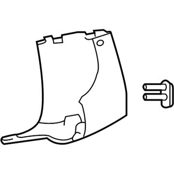 GM 20827801 Lower Column Cover, Passenger Side 20827801 GM Lower Column Cover, Passenger Side Illustration 1 of 1