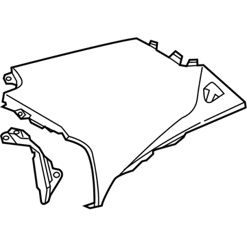 GM 23455967 Upper Trim, Black, Passenger Side 23455967 GM Upper Trim, Black, Passenger Side Illustration 1 of 1
