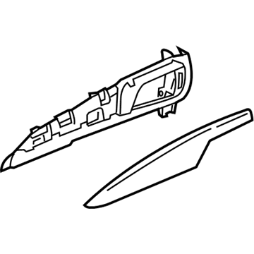 20886798 GM Applique Panel, Bronze, Passenger Side Illustration 1 of 1