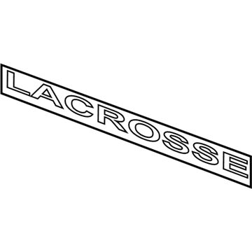 GM 22849025 Nameplate, Rear 22849025 GM Nameplate, Rear Illustration 1 of 1