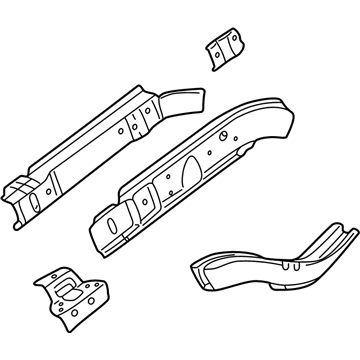 GM 22634864 Rail Assembly, Front Passenger Side 22634864 GM Rail Assembly, Front Passenger Side Illustration 1 of 1