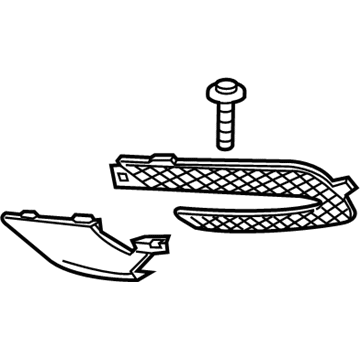 GM 20983394 Outer Grille, Passenger Side 20983394 GM Outer Grille, Passenger Side Illustration 1 of 1