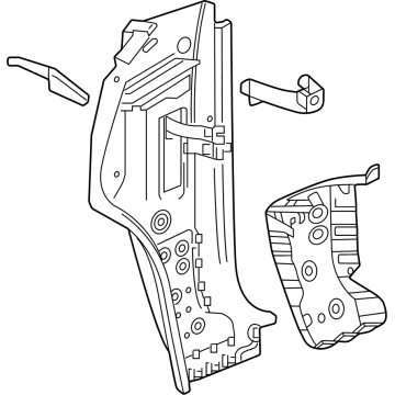 GM 26484613 Reinforcement, Front Body Hinge Pillar, Outer 26484613 GM Reinforcement, Front Body Hinge Pillar, Outer Illustration 1 of 1