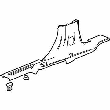 GM 85610582 Molding, Door Sill And Rocker, Jet Black 85610582 GM Molding, Door Sill And Rocker, Jet Black Illustration 1 of 1