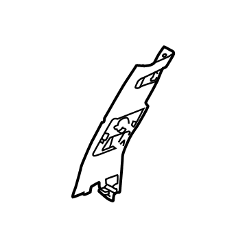 GM 86784197 Windshield Pillar Trim, Jet Black, Driver Side 86784197 GM Windshield Pillar Trim, Jet Black, Driver Side Illustration 1 of 1
