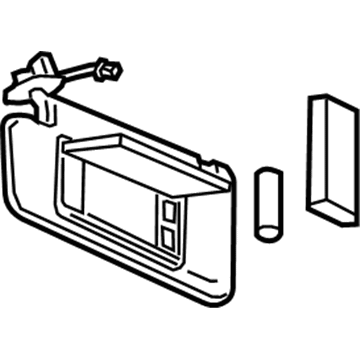 GM 39137492 Sunvisor, Opel Gray, Driver Side 39137492 GM Sunvisor, Opel Gray, Driver Side Illustration 1 of 1