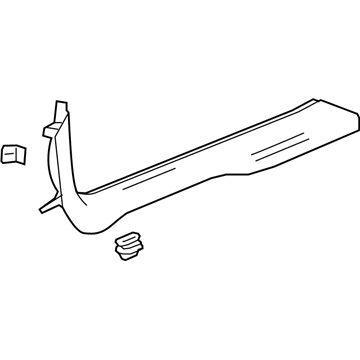 GM 84429628 Front Sill Plate, Jet Black, Passenger Side 84429628 GM Front Sill Plate, Jet Black, Passenger Side Illustration 1 of 1