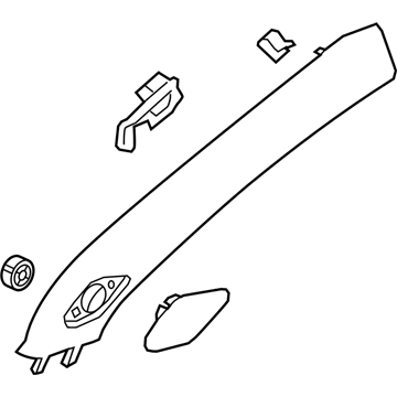 GM 84028724 Windshield Pillar Trim, Gray, Passenger Side 84028724 GM Windshield Pillar Trim, Gray, Passenger Side Illustration 1 of 1