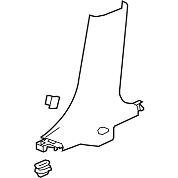 GM 23407805 Lower Center Pillar Trim, Inner Passenger Side 23407805 GM Lower Center Pillar Trim, Inner Passenger Side Illustration 1 of 1