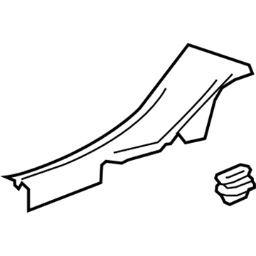GM 84429616 Rear Sill Plate, Jet Black, Passenger Side 84429616 GM Rear Sill Plate, Jet Black, Passenger Side Illustration 1 of 1