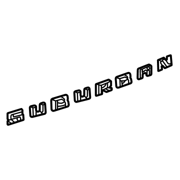 GM 84466851 Nameplate, Black, Rear 84466851 GM Nameplate, Black, Rear Illustration 1 of 1