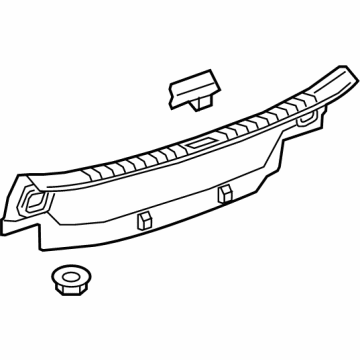 GM 84195463 Rear Panel Trim 84195463 GM Rear Panel Trim Illustration 1 of 1