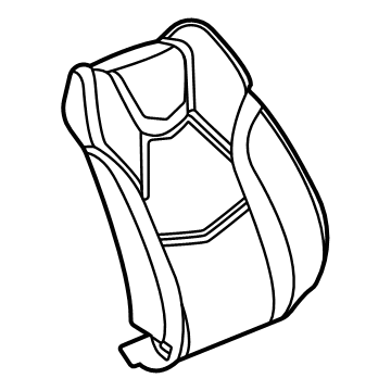 85632187 GM Seat Back Cover, Black, Front Passenger Side Illustration 1 of 1