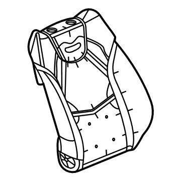87822074 GM Seat Back Pad, Front Passenger Side Illustration 1 of 1