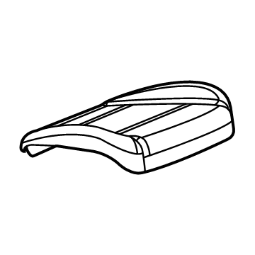 85523912 GM Cushion Cover, Black, Front Passenger Side Illustration 1 of 1