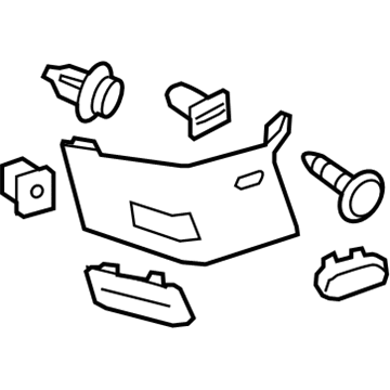 GM 22852972 Rear Pillar Trim, Passenger Side 22852972 GM Rear Pillar Trim, Passenger Side Illustration 1 of 1