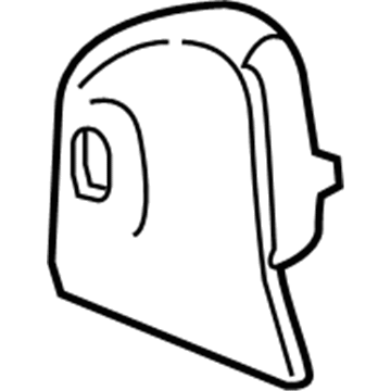 84359311 GM Latch Cover, Black, Rear Illustration 1 of 1