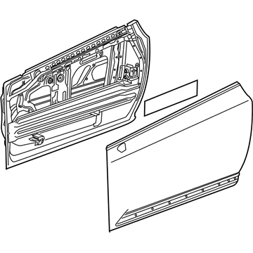23438100 GM Door Shell, Front Driver Side Illustration 1 of 1