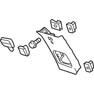 GM 23308518 Lock Pillar Trim, Center Upper Driver Side 23308518 GM Lock Pillar Trim, Center Upper Driver Side Illustration 1 of 1