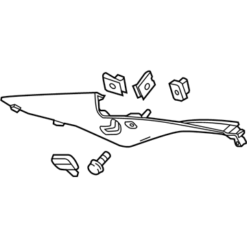 GM 23351596 Upper Quarter Trim, Rear Driver Side 23351596 GM Upper Quarter Trim, Rear Driver Side Illustration 1 of 1
