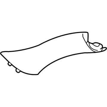GM 22669320 Windshield Pillar Trim, Upper Passenger Side 22669320 GM Windshield Pillar Trim, Upper Passenger Side Illustration 1 of 1