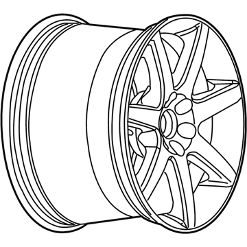 GM 9595354 Wheel, Alloy 9595354 GM Wheel, Alloy Illustration 1 of 1