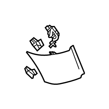 84718047 GM Rear Pillar Trim, Passenger Side Illustration 1 of 1