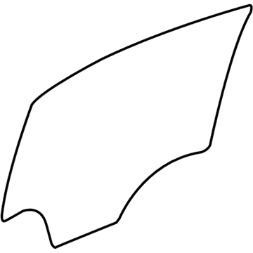 GM 25785034 Door Glass, Rear Passenger Side 25785034 GM Door Glass, Rear Passenger Side Illustration 1 of 1