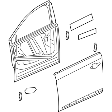GM 84453628 Door Shell, Front Driver Side 84453628 GM Door Shell, Front Driver Side Illustration 1 of 1