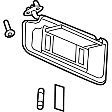 GM 22935272 Sunvisor, Black, Driver Side 22935272 GM Sunvisor, Black, Driver Side Illustration 1 of 1
