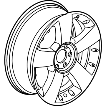 GM 9596177 Wheel, Alloy 9596177 GM Wheel, Alloy Illustration 1 of 1
