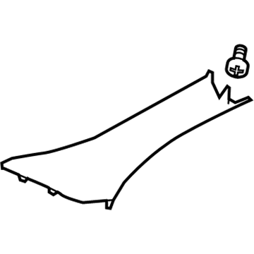 GM 15860794 Windshield Pillar Trim, Driver Side 15860794 GM Windshield Pillar Trim, Driver Side Illustration 1 of 1
