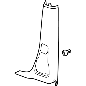GM 10304502 Lower Center Pillar Trim, Gray, Driver Side 10304502 GM Lower Center Pillar Trim, Gray, Driver Side Illustration 1 of 1