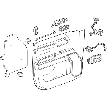 GM 85012485 Door Trim Panel, Front Passenger Side 85012485 GM Door Trim Panel, Front Passenger Side Illustration 1 of 1