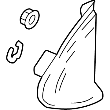 GM 84106816 Pillar Molding, Front Passenger Side 84106816 GM Pillar Molding, Front Passenger Side Illustration 1 of 1