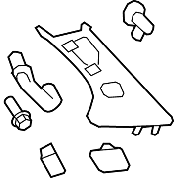 GM 22852914 Windshield Pillar Trim, Passenger Side 22852914 GM Windshield Pillar Trim, Passenger Side Illustration 1 of 1