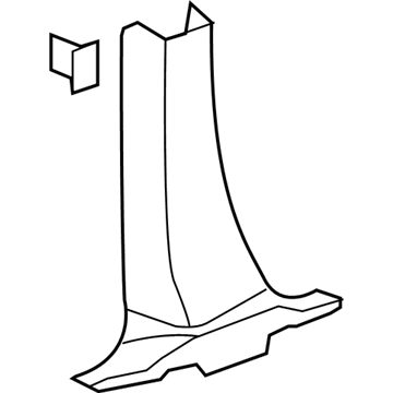 GM 22852950 Lower Center Pillar Trim, Titanium, Passenger Side 22852950 GM Lower Center Pillar Trim, Titanium, Passenger Side Illustration 1 of 1