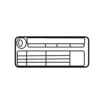 Cadillac 19206430 Tire Pressure Label