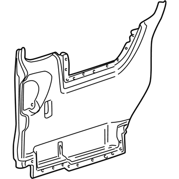 GM 10337330 Door Trim Panel, Gray, Rear Passenger Side 10337330 GM Door Trim Panel, Gray, Rear Passenger Side Illustration 1 of 1