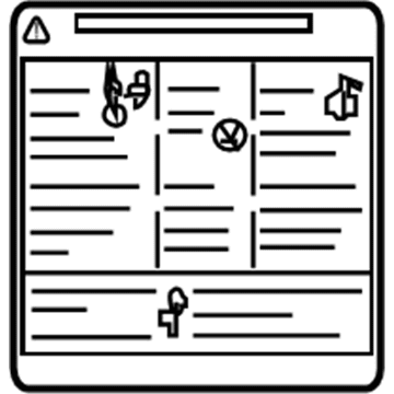 GM 96953607 Emission Label 96953607 GM Emission Label Illustration 1 of 1