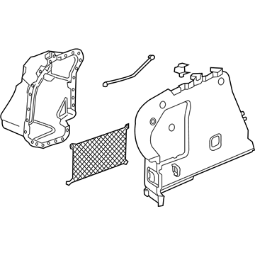GM 23370268 Lower Quarter Trim, Rear Passenger Side 23370268 GM Lower Quarter Trim, Rear Passenger Side Illustration 1 of 1