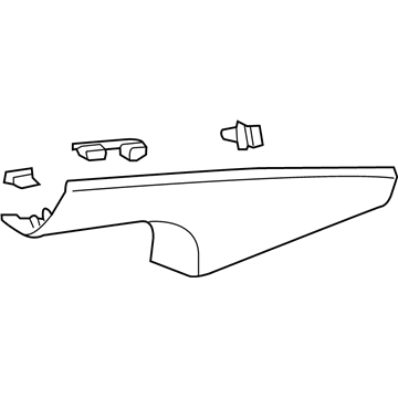 GM 23394652 Upper Quarter Trim, Passenger Side 23394652 GM Upper Quarter Trim, Passenger Side Illustration 1 of 1
