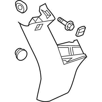 22910111 GM Front Trim, Titanium, Driver Side Illustration 1 of 1
