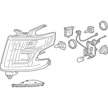 GM 84582597 Headlamp Assembly, Front Driver Side 84582597 GM Headlamp Assembly, Front Driver Side Illustration 1 of 1