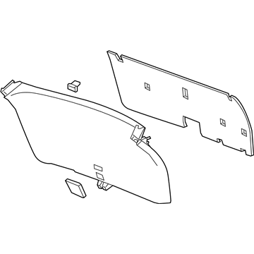 84297485 GM Lower Gate Trim, Jet Black Illustration 1 of 1