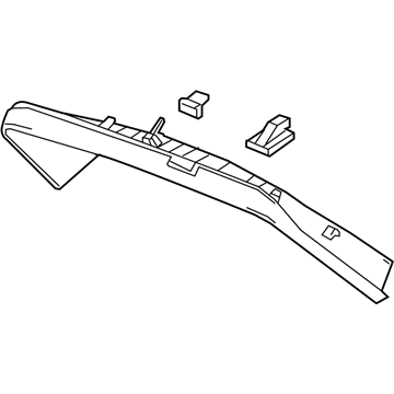 84146656 GM Upper Gate Trim, Black, Rear Illustration 1 of 1