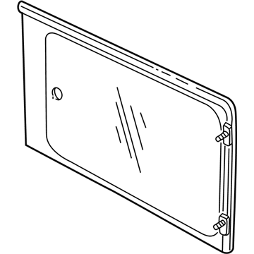 GM 12457555 Glass, Driver Side 12457555 GM Glass, Driver Side Illustration 1 of 1