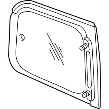 GM 10418636 Glass, Driver Side 10418636 GM Glass, Driver Side Illustration 1 of 1
